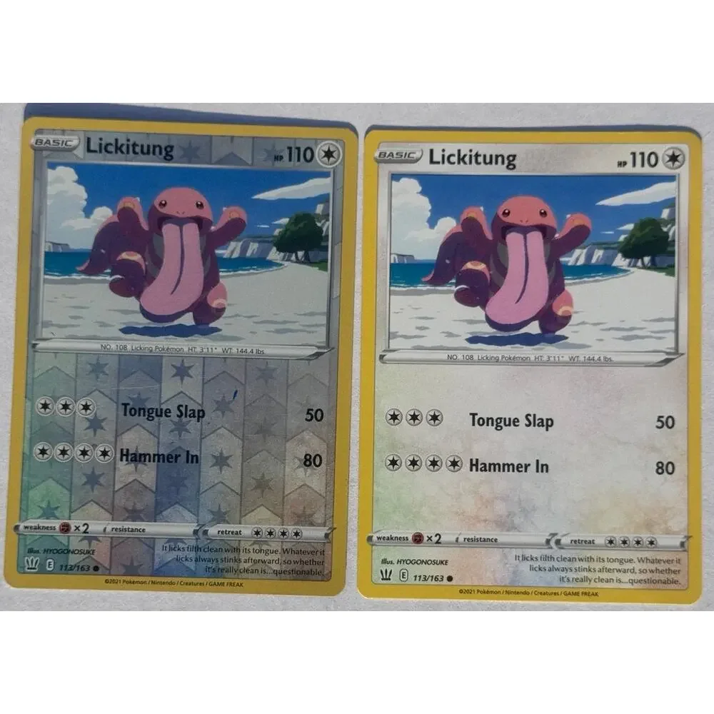Pokémon TCG Lickitung 113/163 Battle Styles Reverse Holo & Regular Card Lot NM